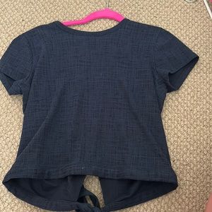 Navy Madewell Tie Top